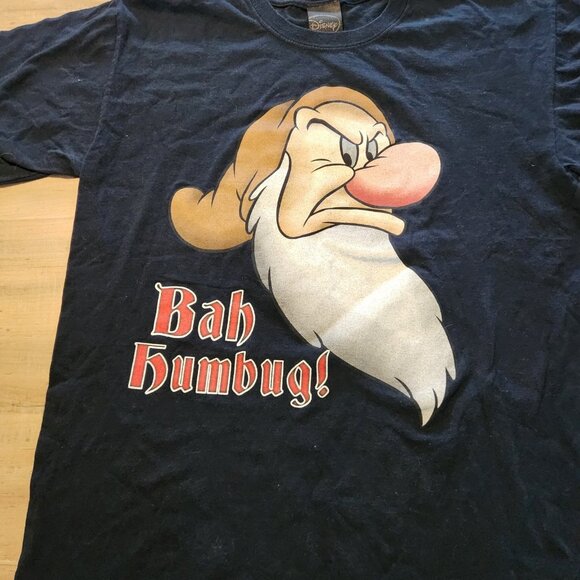 Vintage Disney Grumpy Bah Humbug T-Shirt Snow White Dwarves Mens Large - Picture 4 of 9